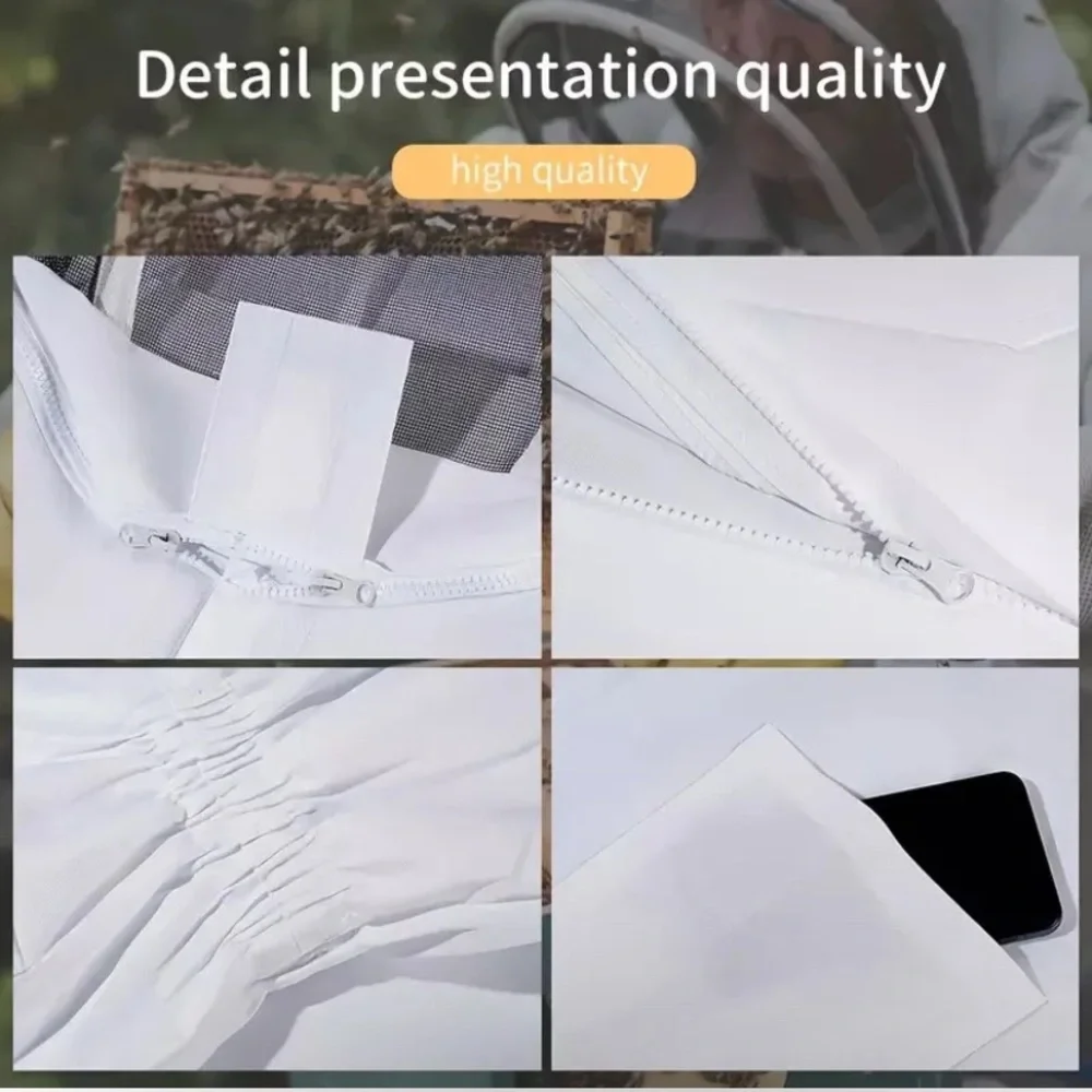 NWT Beekeepers 100% Cotton Coverall With Detachable Folding Veil Size XL - Picture 5 of 6